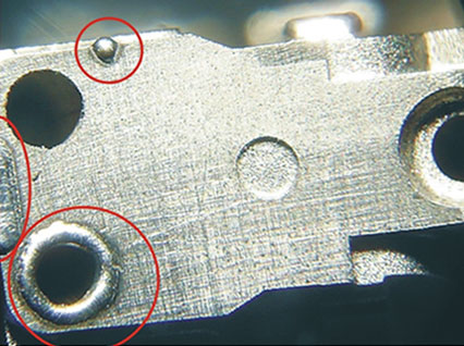 <a href='http://www.kmyxwy.com/product/3.htm' class='text_a'>模具激光焊機(jī)</a>修復(fù)模具效果